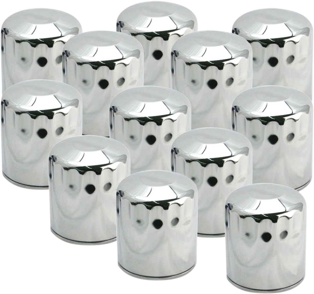 S&S CYCLE Oil Filters - Chrome - 12-Pack 310-0242