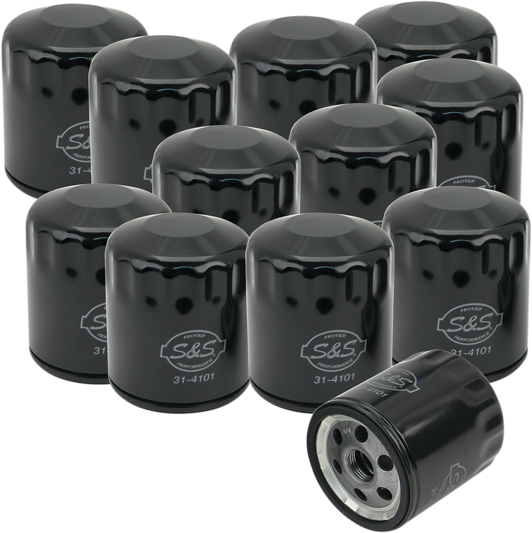 S&S CYCLE Oil Filters - Black - 12-Pack 310-0239