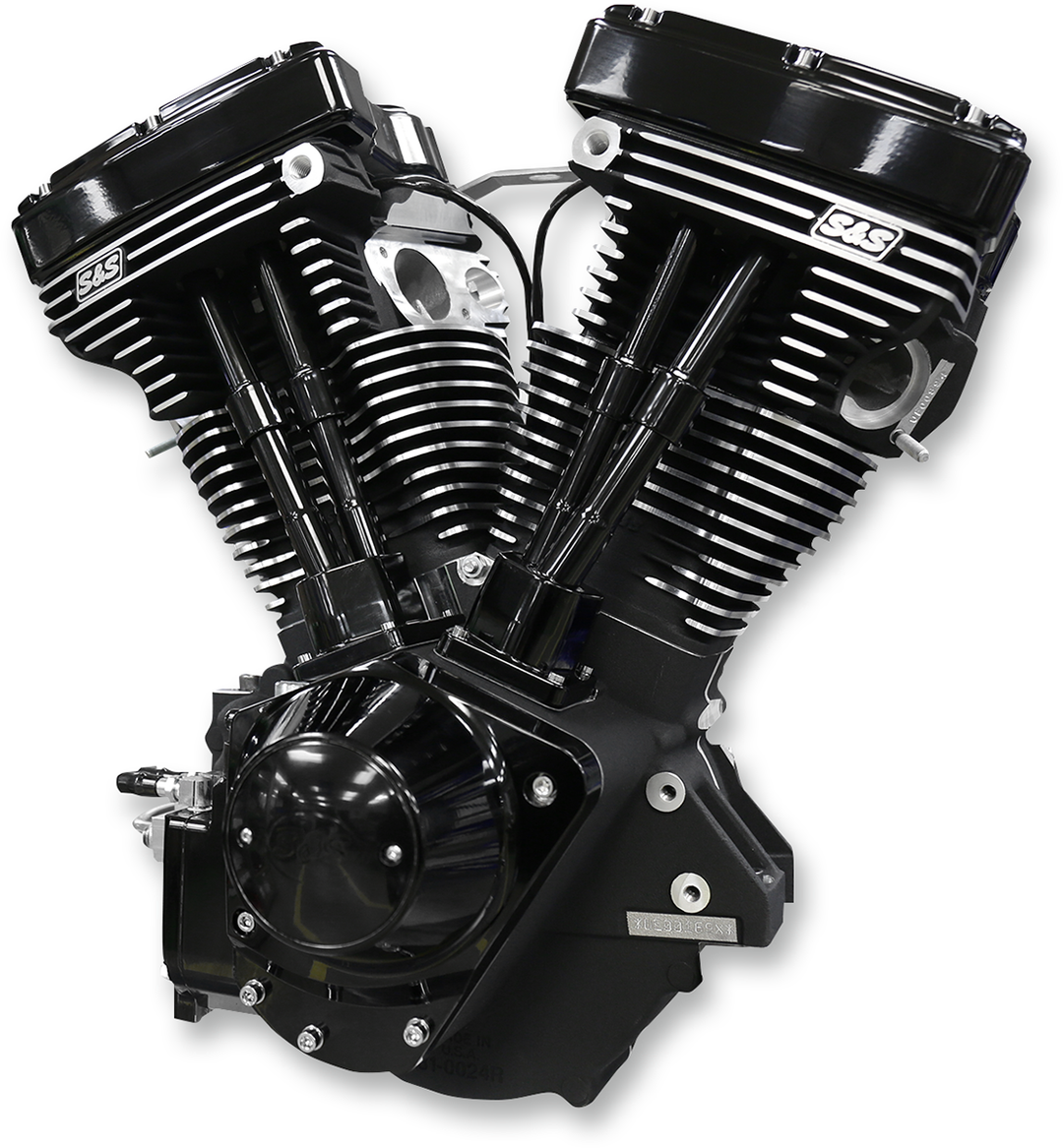 S&S CYCLE V111 Long-Block Engine - Black Edition - '84-'99 Custom Chasis w/Alternator Style Primary 310-0829