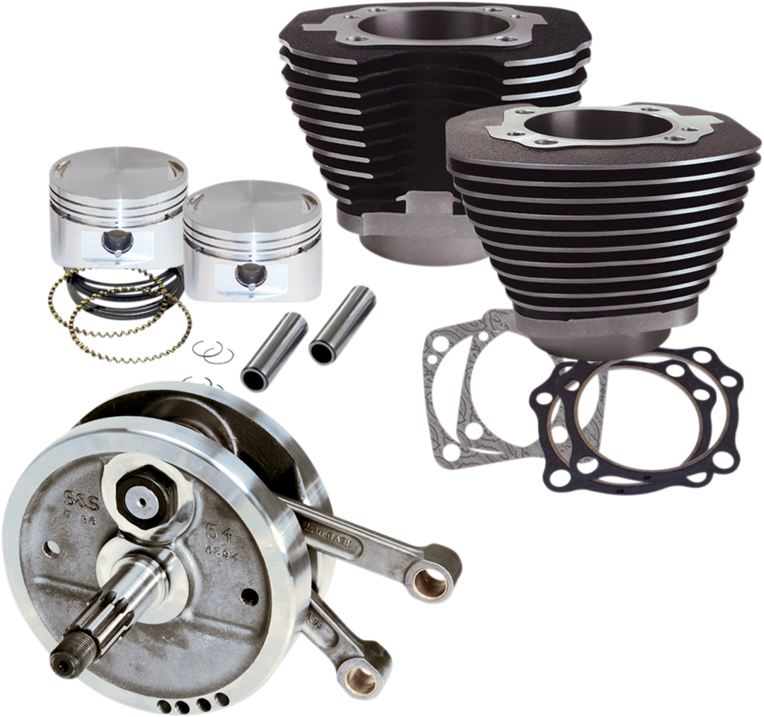 S&S CYCLE 96" Sidewinder® - 3.625" Big Bore - Stroker Kit - Wrinkle Black - Evolution Big Twin 91-7661