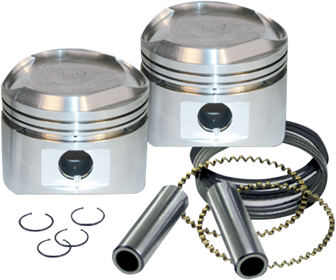 S&S CYCLE Piston Kit - For 89" Stroker Kits & Super Stock® Heads - 3.500" - Standard 92-2046