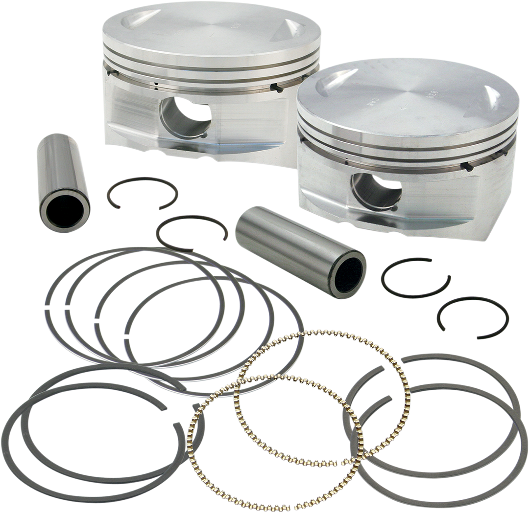 S&S CYCLE Piston Kit - For 106" Big Bore Kit - 3.927" - +0.010" 106-4416