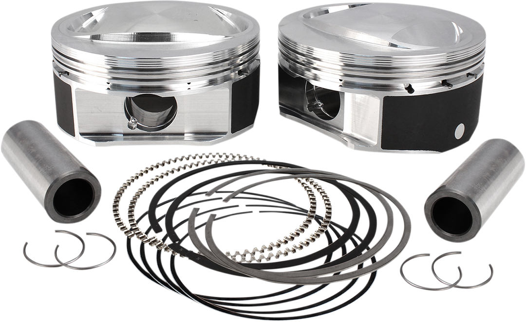 S&S CYCLE High Compression Piston Kit - Standard - 110" Twin Cam CVO Motor 920-0114