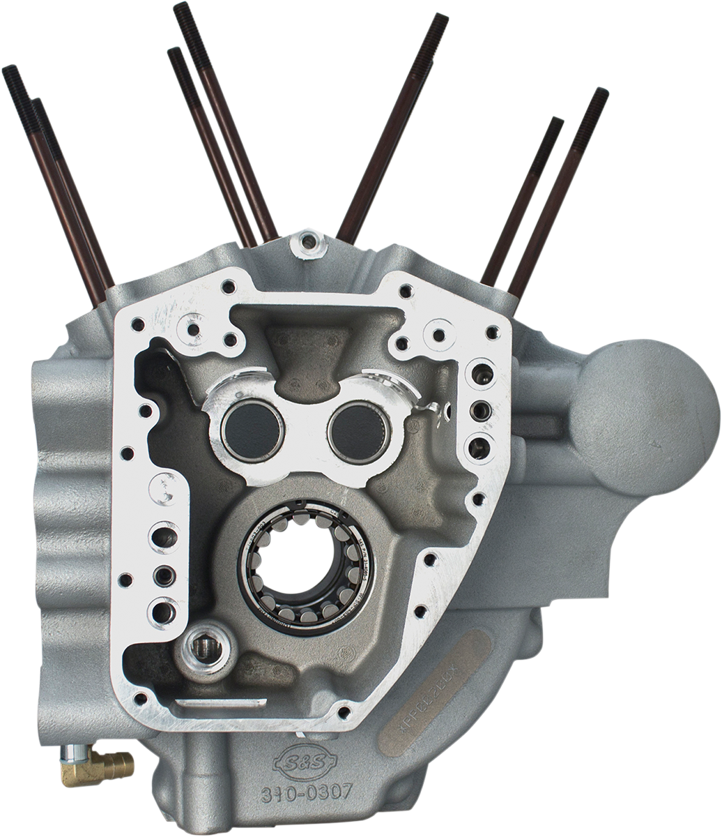 S&S CYCLE Engine Case - 3.750" Bore w/Stock Stud Pattern - Wrinkle Black - Twin Cam 310-0367A