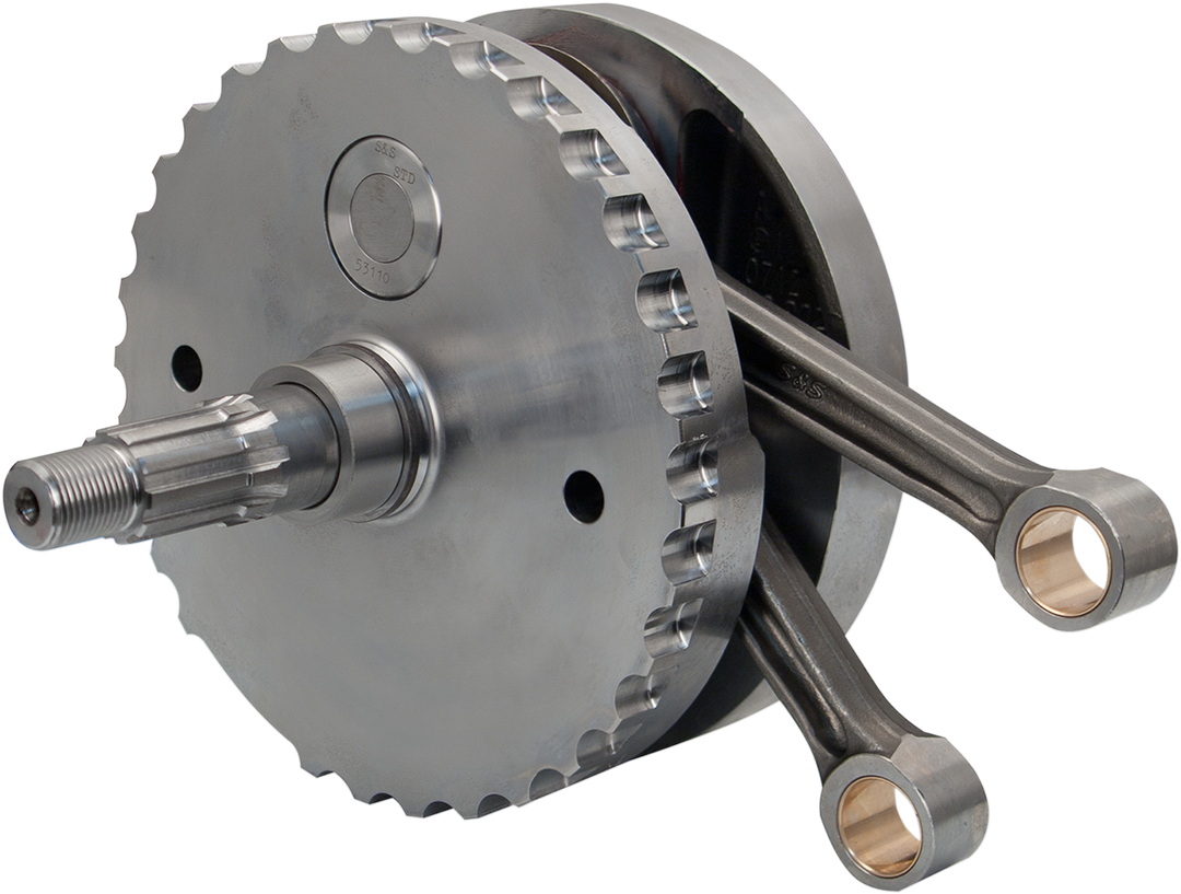 S&S CYCLE Flywheel Assembly - 4.00" - with Sprocket Bearing Race - 88"/95"/100" Twin Cam "B" '03-'06 320-0396