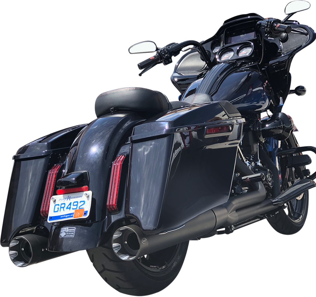 S&S CYCLE Shadow Muffler Kit - Black - '09-'16 FL 550-0831