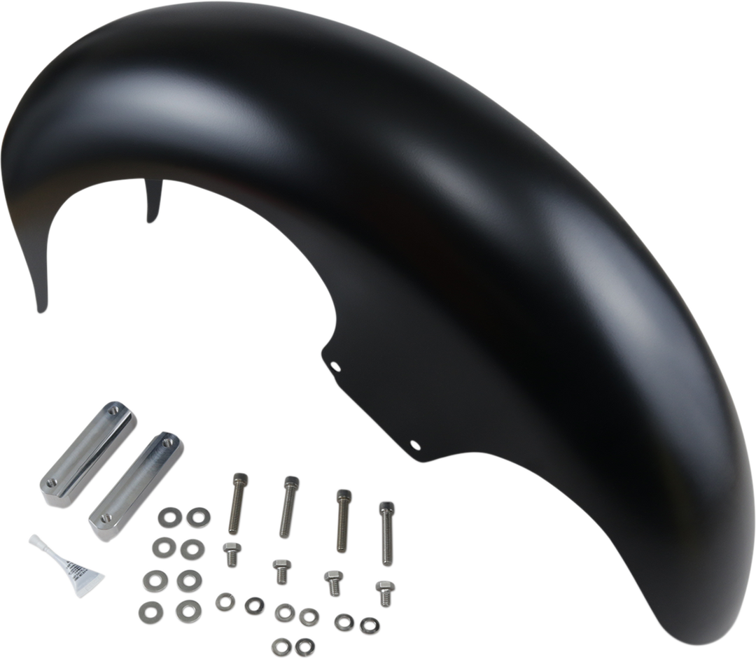 PAUL YAFFE BAGGER NATION Talon Front Fender - 21" Wheel - With Satin Adapters - HD Touring PYO:TALON21-14L-S