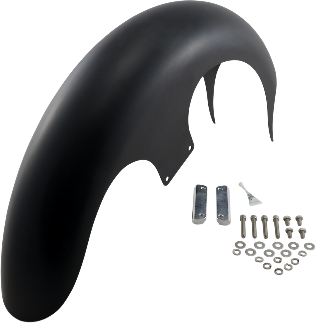 PAUL YAFFE BAGGER NATION Talon Front Fender - 26" Wheel - With Satin Adapters - HD Touring PYO:TALON26-14L-S