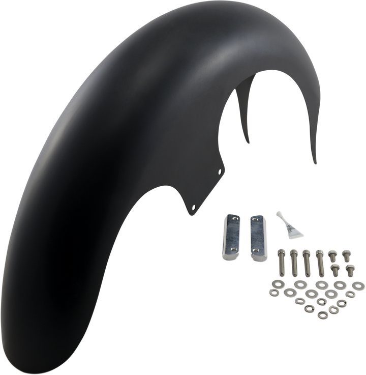 PAUL YAFFE BAGGER NATION Talon Front Fender - 26" Wheel - With Satin Adapters - HD Touring PYO:TALON26-14L-S