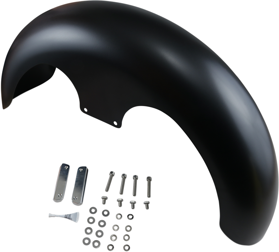 PAUL YAFFE BAGGER NATION Thicky Front Fender - 23" Wheel - With Satin Adapters - HD - Touring/Trike PYO:THICKY23-14L-S