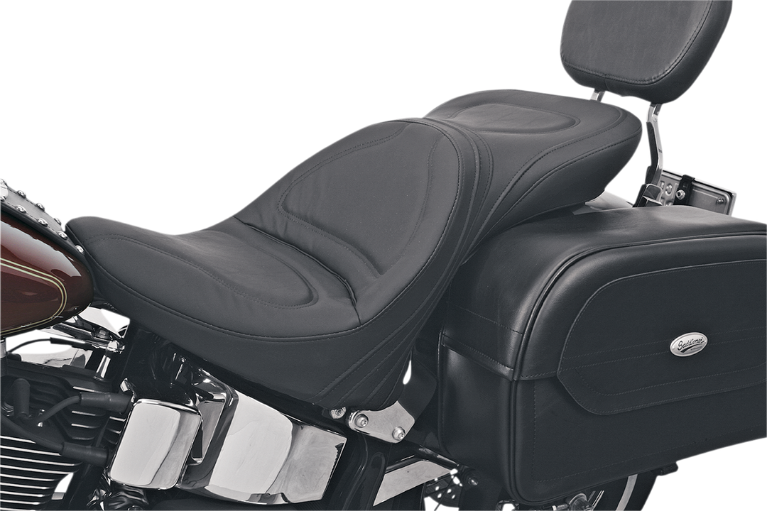 SADDLEMEN Seat - Explorer™ - Without Backrest - Stitched - Black - FL/FX '00-'06 8150JS