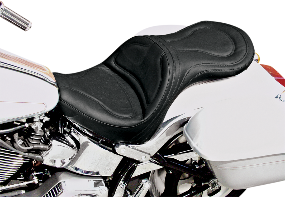 SADDLEMEN Seat - Explorer™ - Without Backrest - Stitched - Black - FXSTD '00-'07 8250JS
