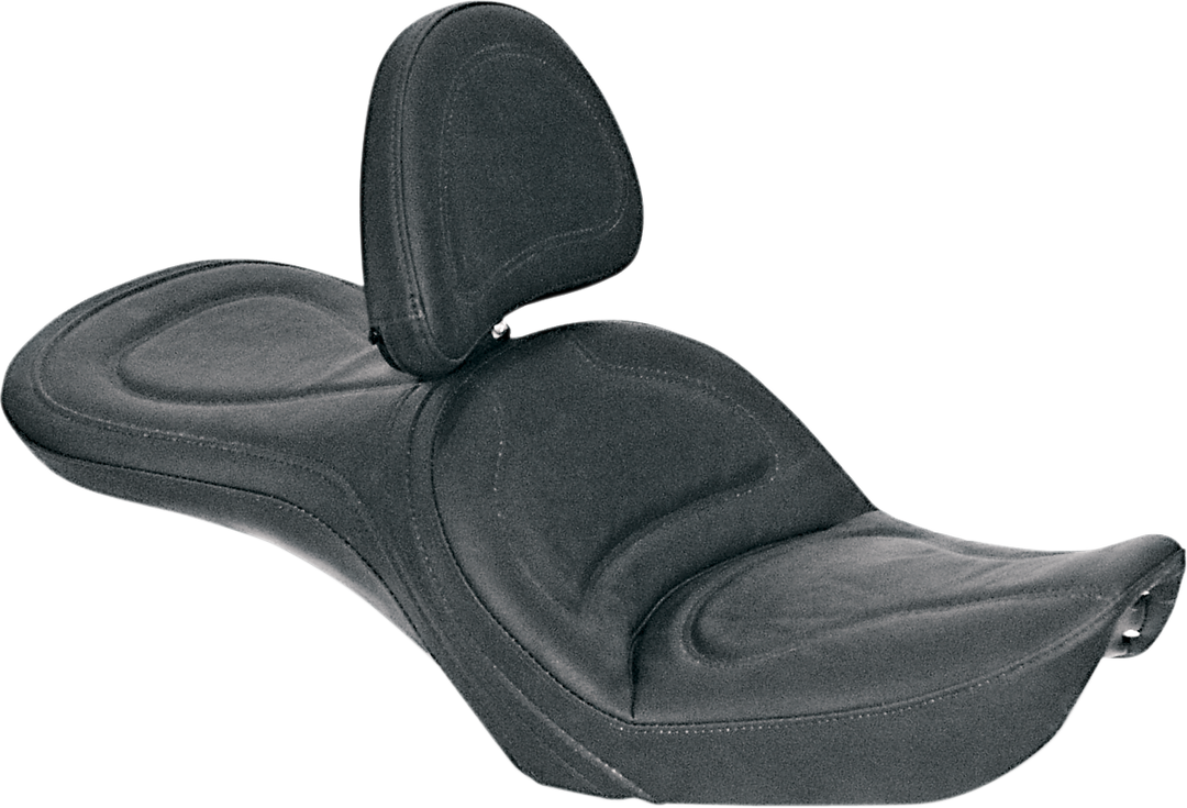 SADDLEMEN Seat - Explorer™ - With Backrest - Stitched - Black - FXDWG '96-'03 83G52JS