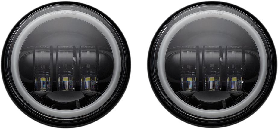 CUSTOM DYNAMICS Passing Lamp with Halo - 4-1/2" - Black CD-45-B