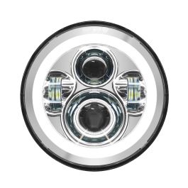 7" LED Chrome HALOMAKER® Headlight (Daymaker Replacement) for Harley® Touring & Softail