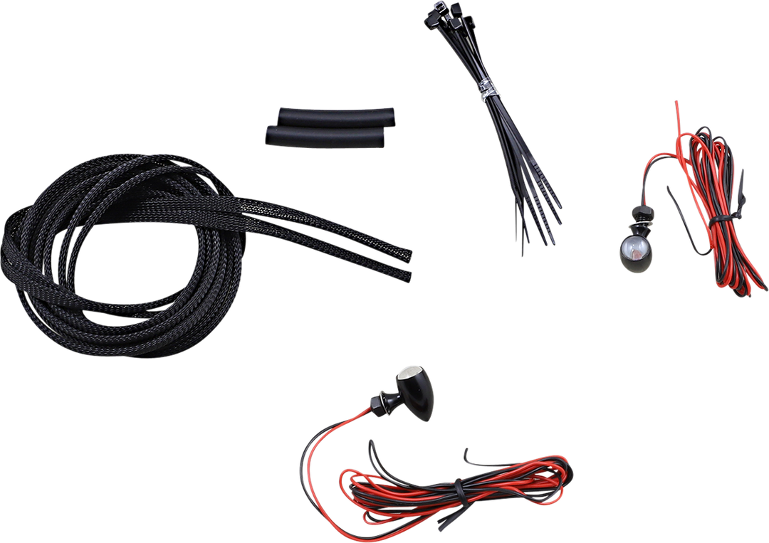 CUSTOM DYNAMICS Micro Turn Signals - Red -Black CD-MICRO-R-B