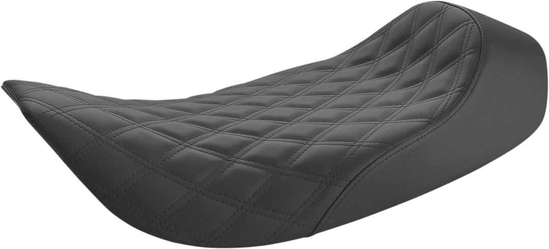 SADDLEMEN Renegade™ Solo Seat - Lattice Stitched - Black - FLH '97-'07 897-06-002LS