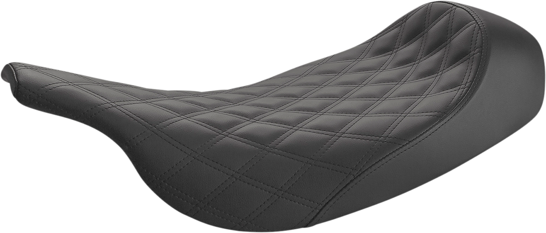 SADDLEMEN Renegade™ Solo Seat - Lattice Stitched - Black - FL '97-'07 897-07-002LS