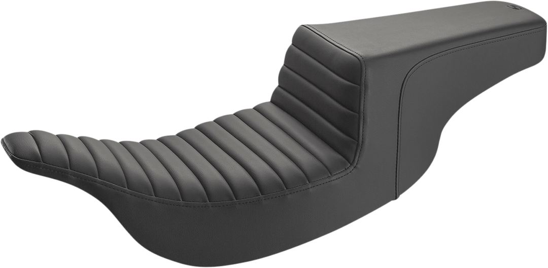 SADDLEMEN Step-Up Seat - Front Tuck-n-Roll - Black 97-07 FLH - 897-07-171
