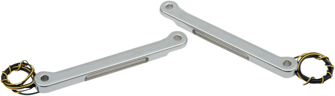 ALLOY ART LED Front Signal Light - FLHR - Chrome/Clear - RKFS-1