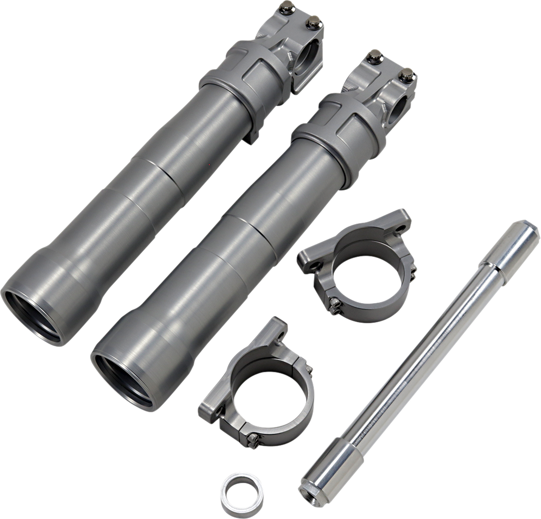 ALLOY ART Fork Legs - 49 mm - Lower - Clear Anodized 49LLFL-1ABS