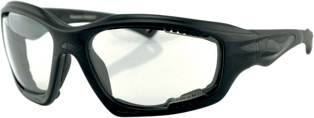 BOBSTER Desperado Sunglasses - Gloss Black - Clear Lens EDES001C