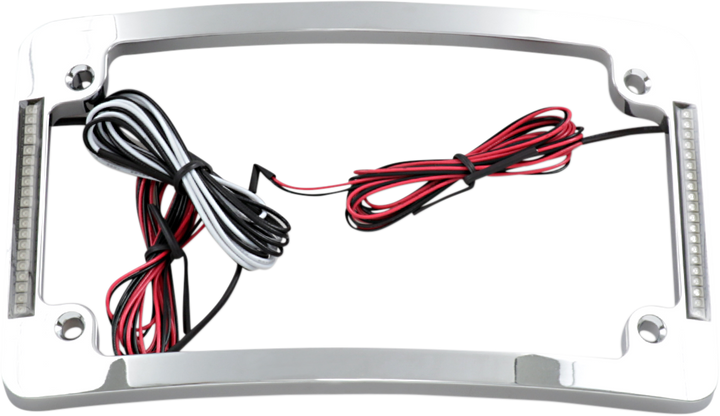 CUSTOM DYNAMICS Tri-Radius License Plate Frame with Flushmount LEDs - Chrome TF06-C