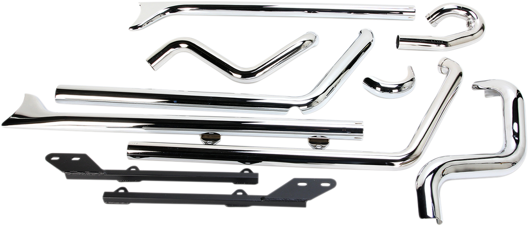 BASSANI XHAUST True Duals Exhaust System with Fishtail Mufflers - 36" - Softail 1S26E-36
