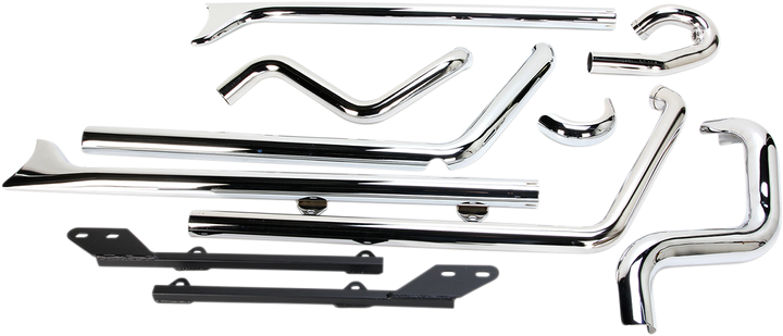 BASSANI XHAUST True Duals Exhaust System with Fishtail Mufflers - 36" - Softail 1S26E-36