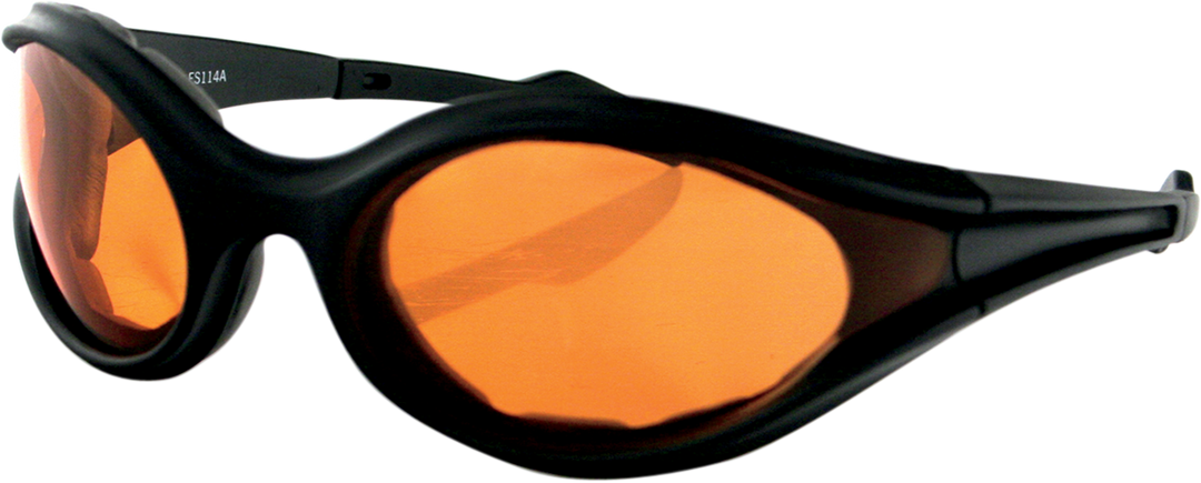 BOBSTER Foamerz Sunglasses - Matte Black - Amber Lens ES114A