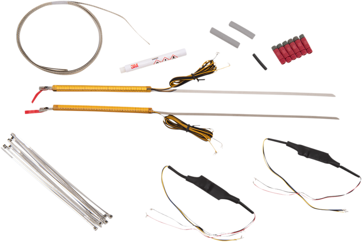 CUSTOM DYNAMICS WRAPZ® Fork Lights - 39 mm - Amber Lens TW39AA