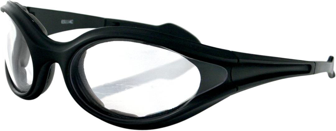 BOBSTER Foamerz Sunglasses - Matte Black - Clear Lens ES114C
