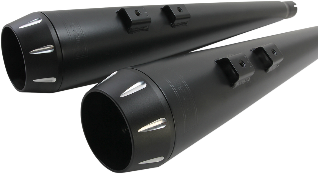 BASSANI XHAUST Down Under Exhaust - Black - Megaphone 1F66RB