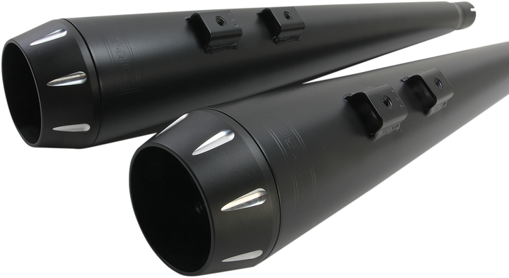 BASSANI XHAUST Down Under Exhaust - Black - Megaphone 1F66RB