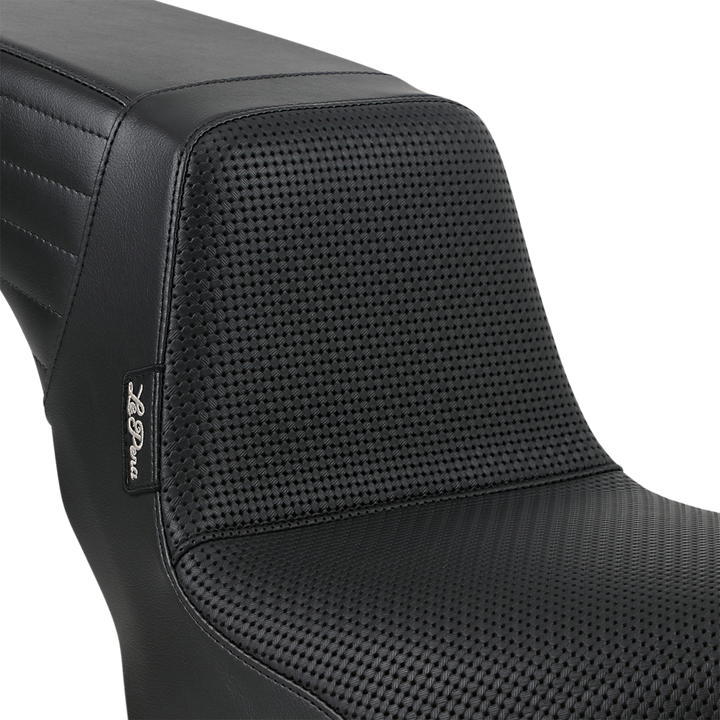 LE PERA Kickflip Seat - Basketweave - Black - Softail '18-'23 LYX-590BW