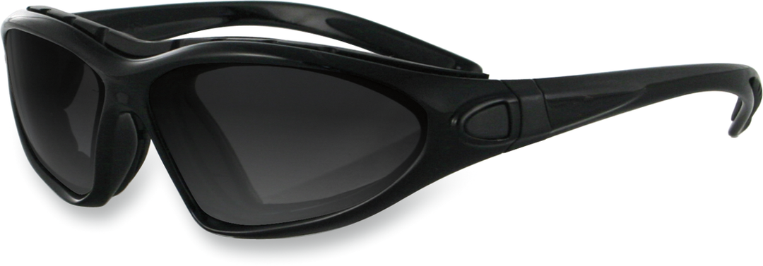 BOBSTER Road Master Convertible Sunglasses - Gloss Black - Smoke Photochromic Lens BDG001