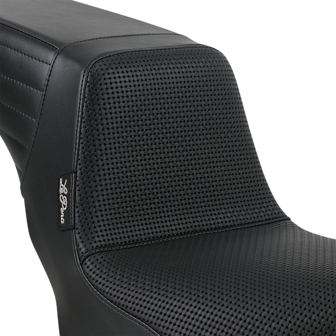 LE PERA Kickflip Seat - Basketweave - Black - Softail '18-'23 LYR-590BW