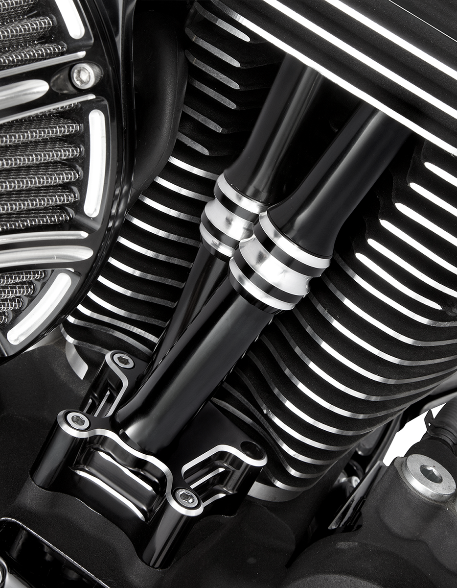 ARLEN NESS Pushrod Tube Cover Kit - 10 Gauge® - Black - Twin Cam 03-633
