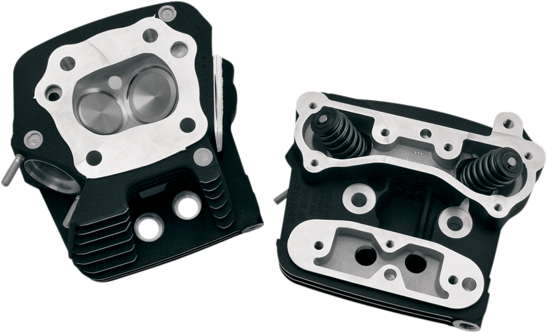 S&S CYCLE Performance Replacement Head - Low Compression (82 cc) - Wrinkle Black - Evolution Big Twin 106-4570