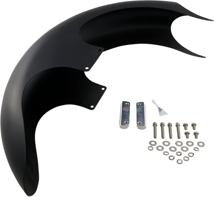 PAUL YAFFE BAGGER NATION Talon Front Fender - 26" Wheel - With Satin Adapters - HD Touring PYO:TALON26-14L-S