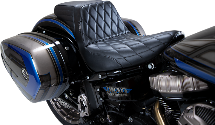 LE PERA Kickflip Seat - Diamond - Black - Softail '18-'23 LYR-590DM