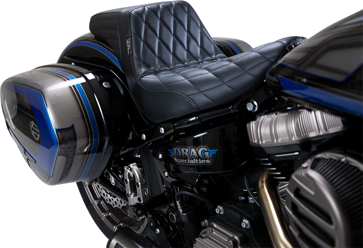 LE PERA Kickflip Seat - Diamond - Black - Softail '18-'23 LYR-590DM