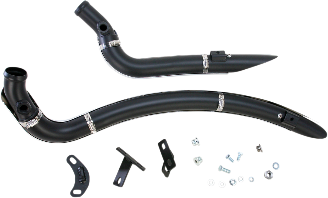 BASSANI XHAUST Sweeper Exhaust - Black/Chrome 1SD2F