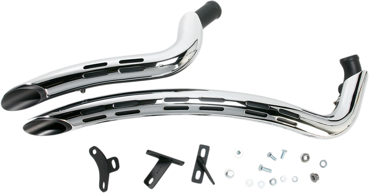 BASSANI XHAUST Sweeper Exhaust - Black/Chrome 1SD2F
