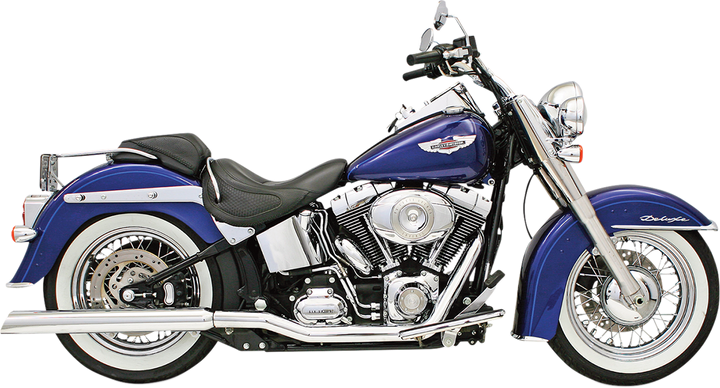BASSANI XHAUST Power Curve True-Dual Crossover Header Pipes - '86-'06 Softail SFT-211
