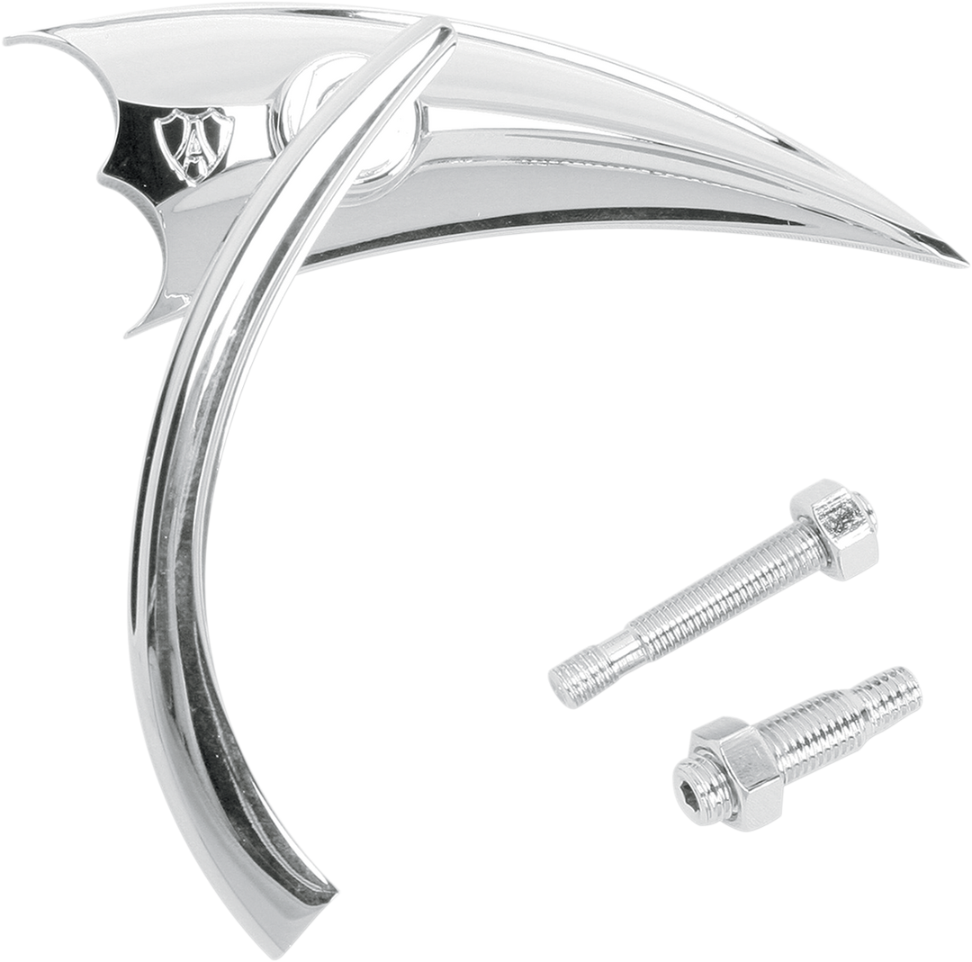 ARLEN NESS Mirror - Micro - Scoop - Side View - Triangle - Chrome - Right 13-061