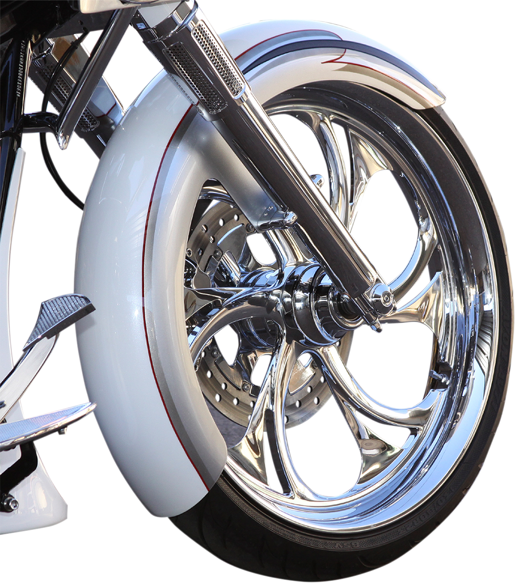 PAUL YAFFE BAGGER NATION Thicky Front Fender - 21" Wheel - With Satin Spacers - HD - Touring/Trike PYO:THICKY21-13E-S