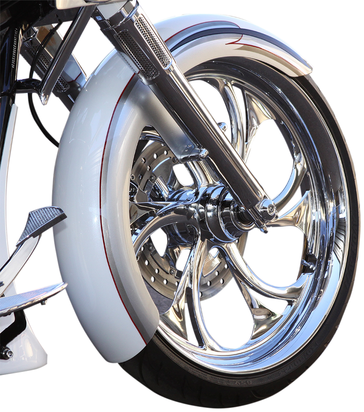 PAUL YAFFE BAGGER NATION Thicky Front Fender - 23" Wheel - With Satin Spacers - HD - Touring/Trike PYO:THICKY23-13E-S