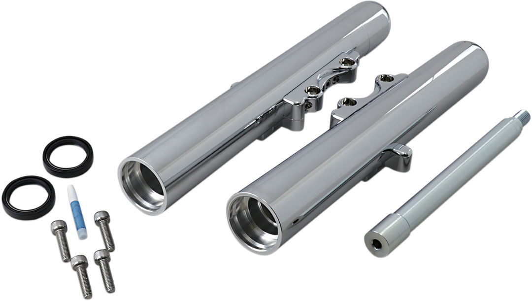 ARLEN NESS Fork Legs - Chrome - Smooth - Dual Disc - '08-'13 FLT 06-500