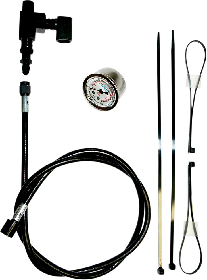 FEULING PARTS Remote Oil Pressure Gauge/Line Kit - Black 9019
